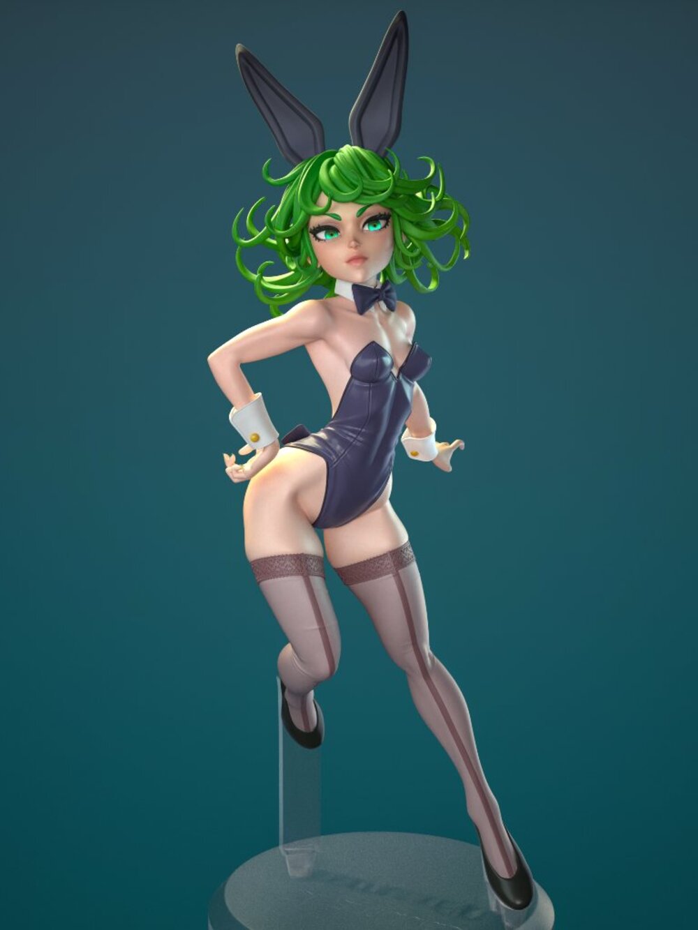 Tatsumaki from One Punch Man. bunny girl outfit Resin Statue Part Kit